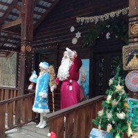 Santa and the Snow Maiden invite kids to visit their residence